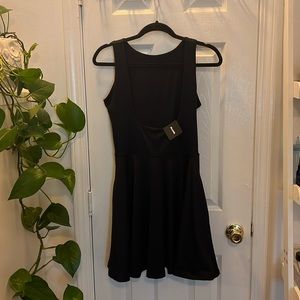 BlackMilk Clothing Show Us Ya Tops Matte Black Underbust Dress Size Medium